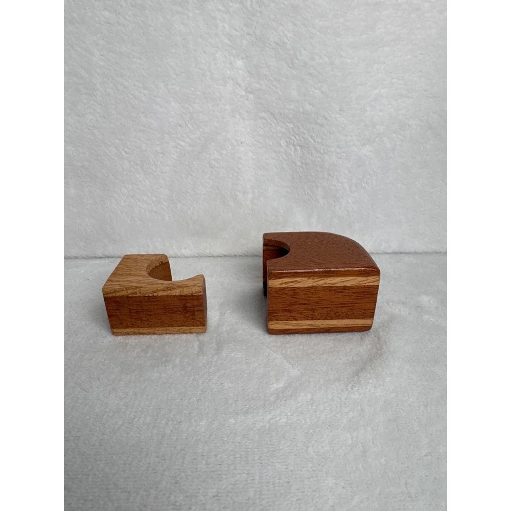 Vintage Secret Puzzle Trinket Box Unisex OS Brown Excellent